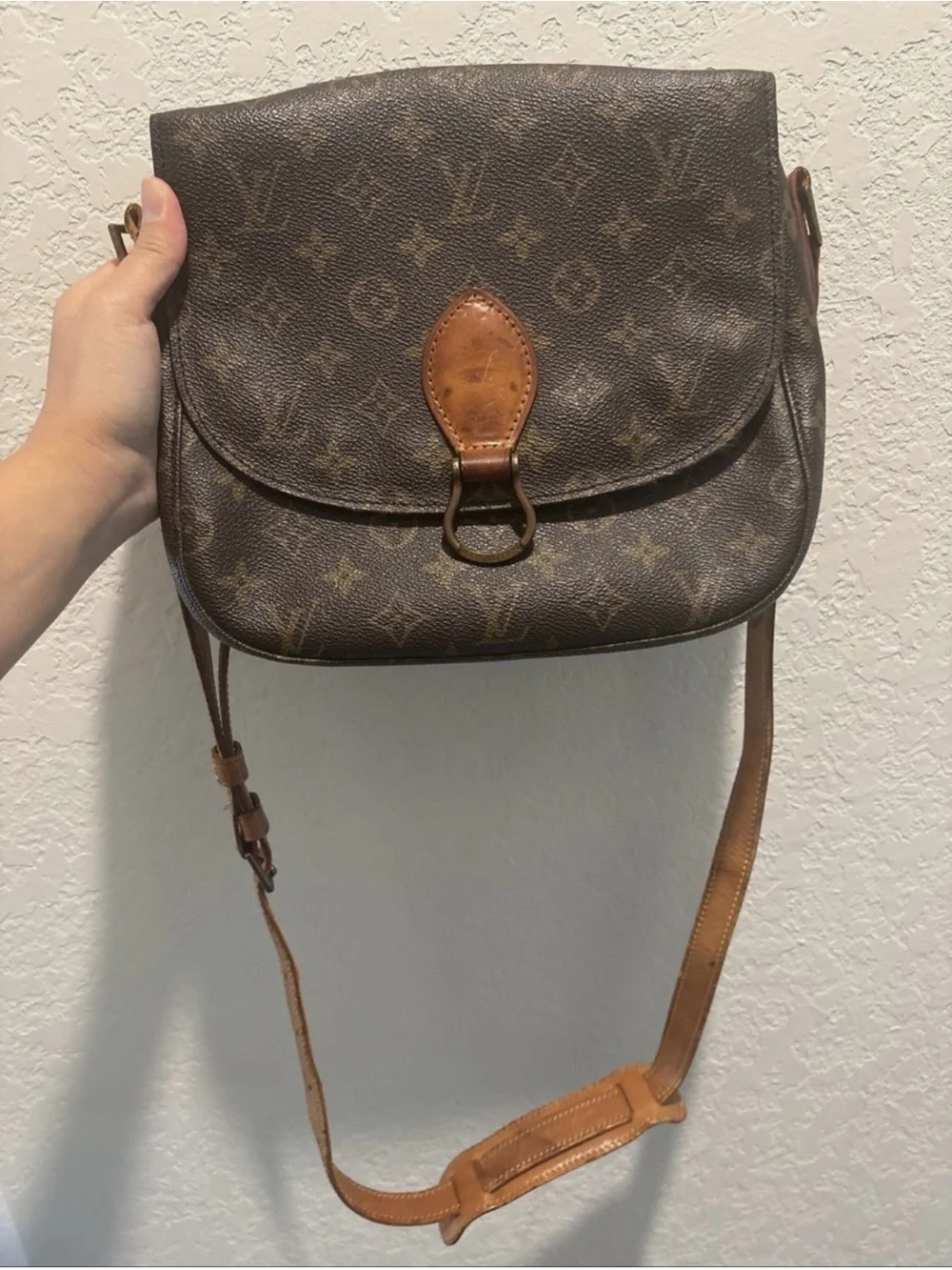 Louis Vuitton GM Saint Cloud Brown Monogram Crossbody Bag